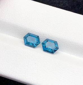 Turmalina Azul Natural en Forma de Hexágono, Gema Facetada de Afganistán, Perfecta para Diseño de Joyería - Product Image 5