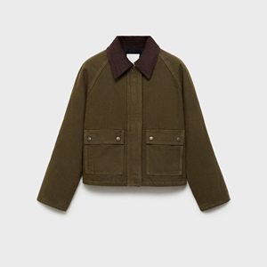 Nouvelle veste en toile vert olive pour femme, style décontracté, manteau de travail, vêtement d'extérieur en coton doux, fermeture éclair simple, poches, haut tendance pour femme - Product Image 1