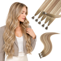 Ekstensi Rambut Lanmuse Hair Invisible Cuticle Aligned Nano Tip Nano Ring Double Drawn Russian Virgin Human Hair Salon