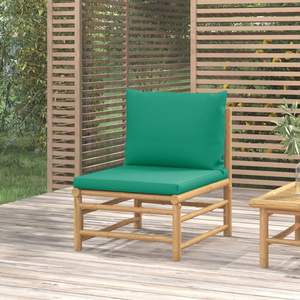 Canapé de jardin en bambou naturel, chaise d'extérieur verte et écologique - Product Image 1