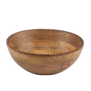 Bol à salade de style contemporain, design de bordure personnalisé, bols à fruits, résistance à l'eau, qualité supérieure, bols de service alimentaire, taille personnalisée - Product Image 1