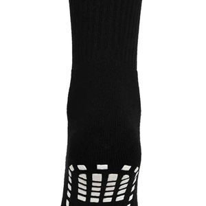 Men's <b>Black</b> Crew <b>Socks</b> Anti-Slip Knitted Cotton Spandex Sports <b>Socks</b> Summer Standard Thickness Solid Pattern Regular Style - Product Image 5