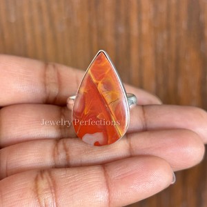 Nouvelle Arrivée Bagues Originales en Argent Sterling 925 avec Jaspe Noreen Forme Poire, Bagues de Créateur Tendance, Prix d'Usine, Vente en Gros - Product Image 1
