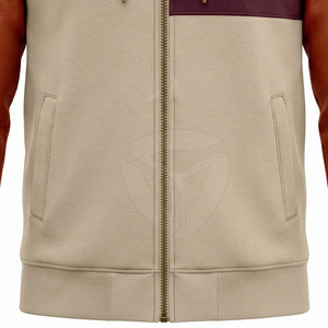 Sudadera con Capucha para Hombre, Diseño Color Block, Cierre de Cremallera, Corte Regular, Informal, para Otoño, Tejido de Poliéster y Algodón, FRENCH TERRY - Product Image 6