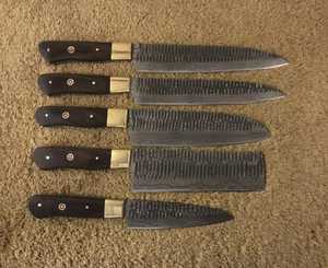 Premium Damascus Steel Chef <b>Knife</b> <b>Set</b> with Wood Handle Design for Home Kitchen Cooking Food Preparation Chef <b>Knife</b> <b>Sets</b> - Product Image 1