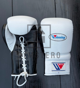 Guantes de Boxeo Personalizables de Cuero Genuino de Vaca de Alta Calidad, Conjunto de Grappling con Cordones y Muñequera Ajustable - Product Image 6