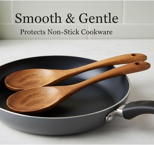 Juego de 2 Cucharas para Servir Ensaladas de Madera Natural, Utensilios de Cocina, Servidor de Comida Ecológico, Venta al por Mayor para Minoristas y Tiendas - Product Image 5