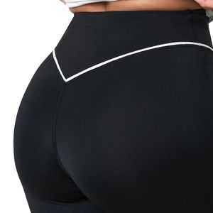 Legging noir taille haute pour femme, extensible, avec détails contrastants, idéal pour le fitness, le yoga et le quotidien, confort optimal - Product Image 5