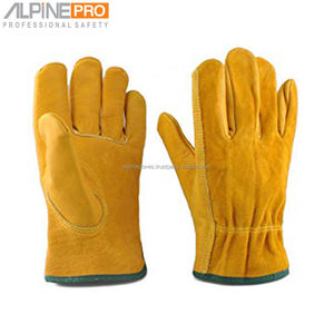 Gants de travail en cuir noirs personnalisés de marque pour chauffeurs, avec protection anti-coupure et anti-chaleur, vente en gros directe usine OEM - Product Image 6