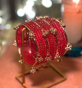 Bracelets en verre décoratifs fabriqués à la main au Pakistan, bracelets kashmiris pour femmes, vente en gros de bijoux de mode - Product Image 4