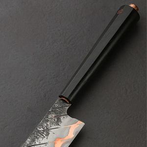Jexmoo Custom Handmade chopping Stainless Steel Copper Cleaver <b>Knife</b> With Leather <b>Sheathe</b> with 14 Inch Blade Beautiful Handle - Product Image 4