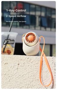 Portable Wearable Neck Fan USB Rechargeable <b>Mini</b> Personal Cooling Fan for Commuting <b>Desk</b> Use - Product Image 4