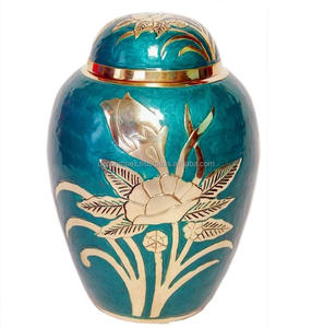 Venta caliente urna de cremación de latón de Color dorado y negro Premium con diseño de cara de tigre suministros funerarios urna conmemorativa para entierro - Product Image 5