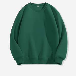 China Bangladesh Factory Price OEM Customized Logo Embroidery Round Neck Pullover Loose Fit Casual Solid Color Men Sweatshirt - Product Image 3