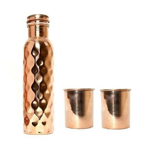 Bouteille en cuivre métallique 900 ml, best-seller, 100% pur, idéale pour la santé, produit le plus vendu provenant d'un grossiste indien. - Product Image 1