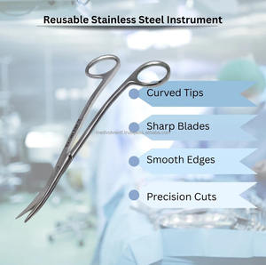 Tijeras Metzenbaum de Doble Ángulo de 6.25 Pulgadas con Puntas Cónicas, Acero Inoxidable, Manuales, Servicio CE ISO OEM ODM, Proveedor Mayorista de Primera Calidad - Product Image 3