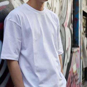 T-shirt personnalisé en coton uni surdimensionné poids lourd mousse personnalisée 3D sérigraphie bouffante logo 100% coton T-shirt pour hommes coupe ample - Product Image 2