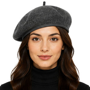 Unisex Wool <b>Beret</b> Hat Premium Soft Felt Winter Fashion Headwear Classic Round Design Comfortable Daily Outdoor Styling - Product Image 3