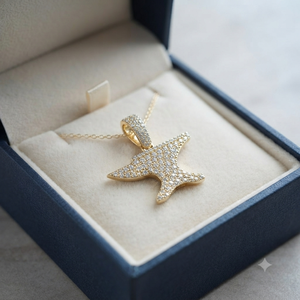 Colgante geométrico de moda único, chapado en oro de 10K, con diamante natural, estilo herramienta de joyería fina Old Smith's ANVIL, personalizado, con efecto helado, estilo Hip Hop - Product Image 5