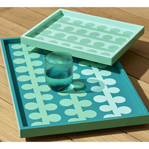 Plateau en laque fait main, plateau de service décoratif, décoration d'intérieur en bois, cadeau, fabricant OEM ODM, fournisseur en gros, exportateur - Product Image 1