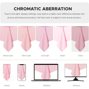 Rectangular Polyester Tablecloth 60 X 84 Inch Wrinkle-Resistant Stain Washable Decorative Fabric <b>Table</b> <b>Cover</b> Protective for - Product Image 4