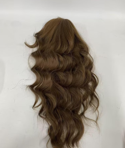 Pelucas de Cabello Humano Ondulado Marrón Oscuro Personalizadas con Encaje Frontal Transparente HD, Densidad 180, Sin Pegamento, Línea de Cabello Pre-Desplumada - Product Image 3