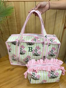 Sac de mahjong matelassé en coton de haute qualité avec trousse de maquillage, ensemble de voyage, organiseur, sac de rangement, coffret cadeau pour femmes - Product Image 3