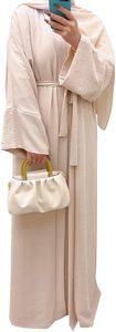 Latest Silk Anti-Wrinkle Abaya Long Muslim Dress Burka Casual Women Traditional <b>Islamic</b> <b>Clothing</b> Dubai Middle East Abayas - Product Image 2