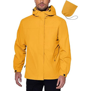 Men's Rain <b>Jacket</b> Waterproof With Hood Lightweight Packable Shell Raincoat Windbreaker For Cycling Golf Travel Outdoor Hiking - Product Image 1