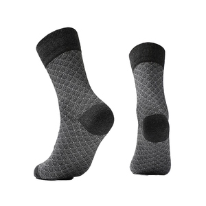 <b>Men's</b> Crew <b>Socks</b> 100% Cotton Breathable Knitted Solid Regular Style Daily Wear Autumn Season Standard <b>Thickness</b> - Product Image 2