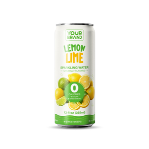 Emballage personnalisé 355 ml Votre logo Eau gazeuse citronnée et lime Usine du Vietnam - Product Image 1