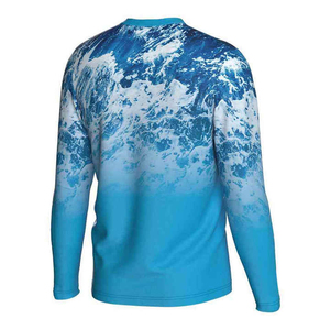 Chemise de pêche et de chasse respirante à design personnalisé, 90 % polyester, 10 % élasthanne, imperméable, UPF 50, performance extérieure, pull-over - Product Image 4