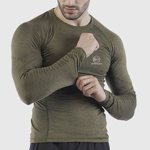 Créez votre propre t-shirt de compression pour homme, vêtements de sport, coupe ajustée, logo personnalisé imprimé, t-shirts de compression. - Product Image 6