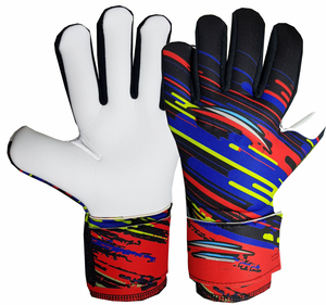 Football Goalkeeper Gloves Full Finger Green Camouflage PU Leather Non-Slip Breathable Adjustable Wrist <b>Strap</b> Hook Loop Closure - Product Image 4