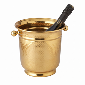 Good Look Ice Bucket Round Modern Design Rust Resistant Party Use With Handles Champagne Cooler Customized Design - Product Image 5