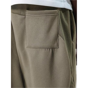 <b>Men's</b> <b>White</b> Loose Sweatpants Drawstring Elastic Waist Straight Leg Casual Sports Pants with Black Stripe - Product Image 6