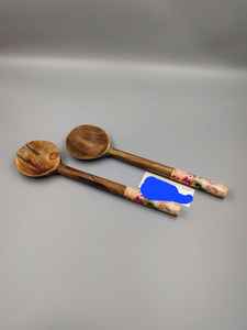 Juego de cubiertos desechables de madera con diseño floral, 160 mm, cuchara, tenedor y cuchillo de madera de abedul, biodegradables y compostables, para catering. - Product Image 5