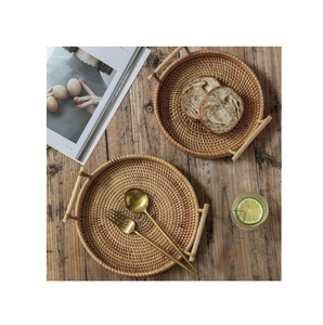 Bandeja de mimbre hecha en fábrica para cesta de almacenamiento, juego de bandejas de ratán natural tejido, muy vendido, de alta demanda, accesorio decorativo. - Product Image 4