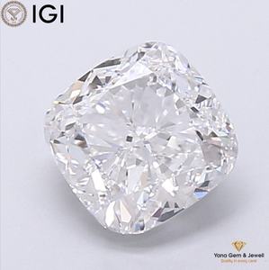 เพชร CVD สี E ความสะอาดระดับ VS1 น้ำหนัก 1.00 กะรัต รูปทรงสี่เหลี่ยมคุชชั่น พร้อมใบรับรอง IGI สำหรับเครื่องประดับชั้นเยี่ยม - Product Image 1