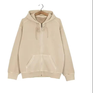 Modern Minimalist Plain <b>Fleece</b> Full Zip Up Hooded <b>Jacket</b> Men Deep Side Pocket Solid Color <b>Thick</b> Cotton Warm - Product Image 1