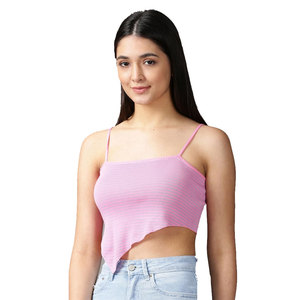 Hot Selling Factory <b>Low</b> Price Oem Service Crop <b>Top</b> Women Custom Logo 100% Cotton Women Blank Cropped <b>Top</b> - Product Image 3