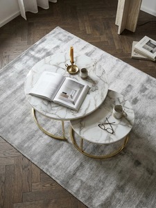 Pure Modern <b>Round</b> Coffee <b>Table</b> With Tempered Glass Top And Metal Frame Contemporary Living Room Furniture Decorative Design - Product Image 5