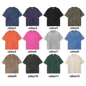 Camisetas Oversize Vintage de Algodón 100% Cómodas y de Moda Urbana, Novedad 2026, las Más Vendidas al por Mayor, Camisetas Pesadas Lisas - Product Image 2