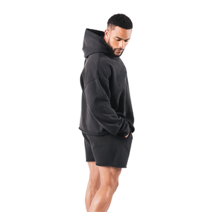 กางเกงขาสั้นลำลองผู้ชาย ผ้าเนื้อนุ่ม สวมใส่สบาย เอวยางยืด ทรงหลวม เหมาะสำหรับออกกำลังกายและสวมใส่ในชีวิตประจำวัน - Product Image 4