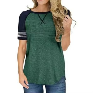 Camisetas de Mujer, Corte Regular, Estampadas, 100% Poliéster, Precio Razonable, Gran Venta, Mejor Calidad, Último Diseño, OEM ODM - Product Image 1