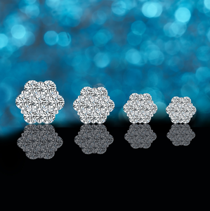 Pendientes de Diamantes con Forma de Flor Romántica, Pendientes de Moissanita con Plata de Ley S925, Regalo para el Día de San Valentín y Aniversario - Product Image 5