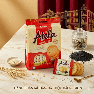 ขนมงาอบกรอบ ATELA Sesame Bliss – ขนมเพื่อสุขภาพระดับพรีเมียมสำหรับตลาดโลก 228 กรัม ผู้ผลิต ODM จากเวียดนาม - Product Image 1
