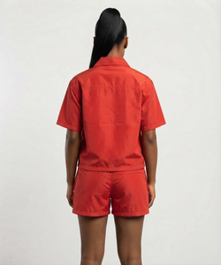 Custom Made New Fashion Casual Clothing Set Women's Windbreaker Tracksuits Shorts Jacket Solid <b>Red</b> 100% Windbreaker <b>Lace</b> - Product Image 6