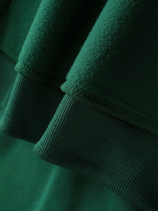 Men's Custom Logo Hoodie Green 100% Cotton French Terry Regular Fit Casual Autumn Wear Heat Transfer Printed made in bangladesh - Product Image 3