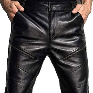 Top Quality Latest Design <b>Men</b> <b>Leather</b> <b>Pants</b> Wholesale Design Your Own Logo <b>Men</b> <b>Leather</b> <b>Pants</b> In Loq Moq - Product Image 5